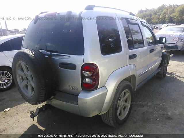 1J4GL58K76W293050 - 2006 JEEP LIBERTY LIMITED SILVER photo 4