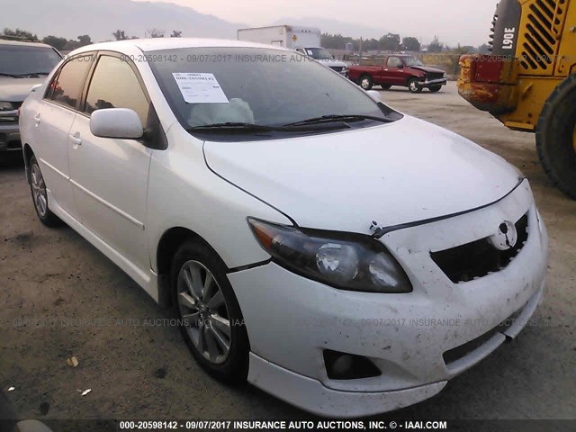 1NXBU40E79Z094041 - 2009 TOYOTA COROLLA S/LE/XLE WHITE photo 1