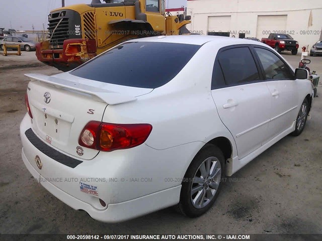 1NXBU40E79Z094041 - 2009 TOYOTA COROLLA S/LE/XLE WHITE photo 4