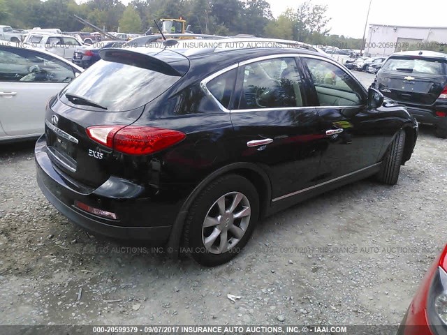 JNKAJ09FX8M353275 - 2008 INFINITI EX35 JOURNEY BLACK photo 4