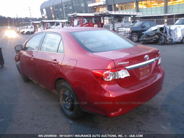 2T1BU4EE8DC037897 - 2013 TOYOTA COROLLA S/LE RED photo 3