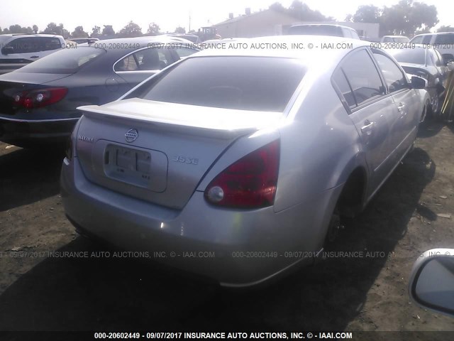 1N4BA41E77C832926 - 2007 NISSAN MAXIMA SE/SL SILVER photo 4