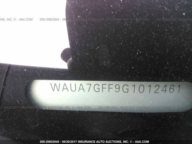 WAUA7GFF9G1012461 - 2016 AUDI A3 PREMIUM WHITE photo 9
