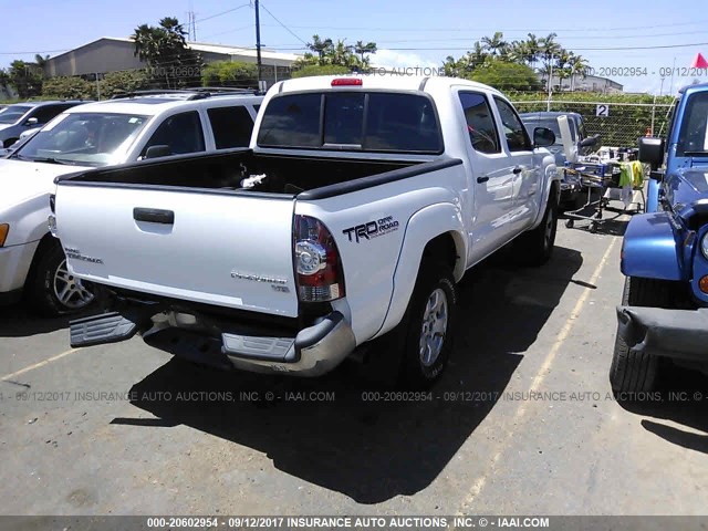 3TMJU4GN1CM135121 - 2012 TOYOTA TACOMA DOUBLE CAB PRERUNNER WHITE photo 4