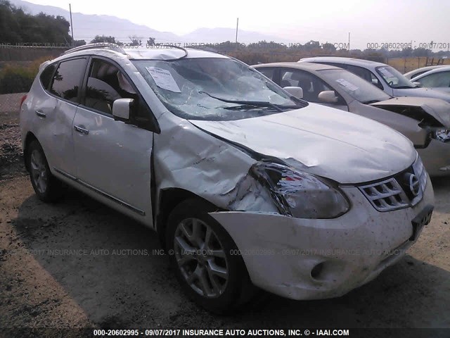 JN8AS5MVXCW399975 - 2012 NISSAN ROGUE S/SV WHITE photo 1