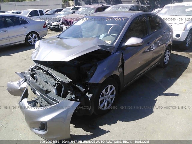 KMHCT4AE1CU230225 - 2012 HYUNDAI ACCENT GLS/GS GOLD photo 2