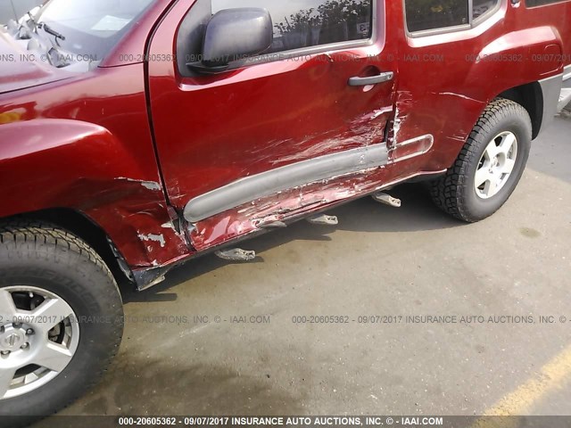 5N1AN08W05C600727 - 2005 NISSAN XTERRA OFF ROAD/S/SE RED photo 6