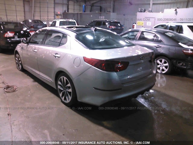 5XXGR4A60FG477131 - 2015 KIA OPTIMA SX SILVER photo 3