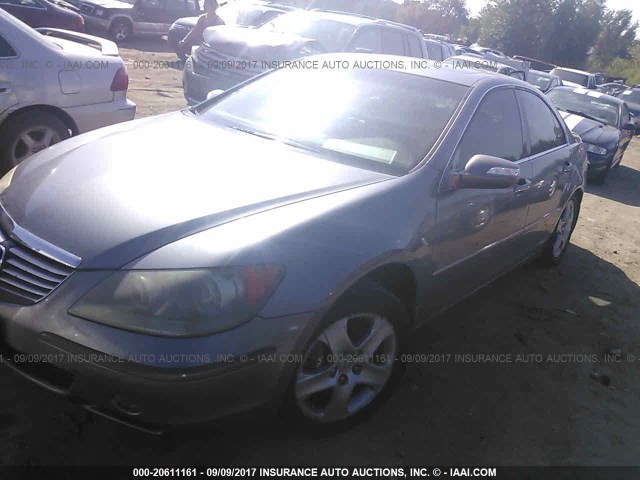 JH4KB16535C014068 - 2005 ACURA RL GRAY photo 2