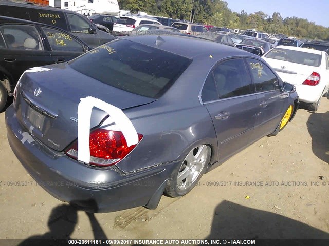 JH4KB16535C014068 - 2005 ACURA RL GRAY photo 4