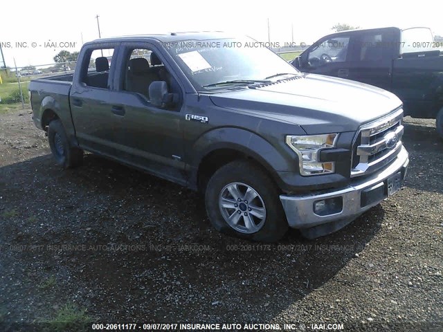 1FTEW1CP5GKD45168 - 2016 FORD F150 SUPERCREW GRAY photo 1