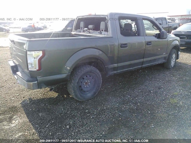 1FTEW1CP5GKD45168 - 2016 FORD F150 SUPERCREW GRAY photo 4