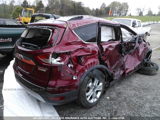 1FMCU0J99FUC68833 - 2015 FORD ESCAPE TITANIUM RED photo 4