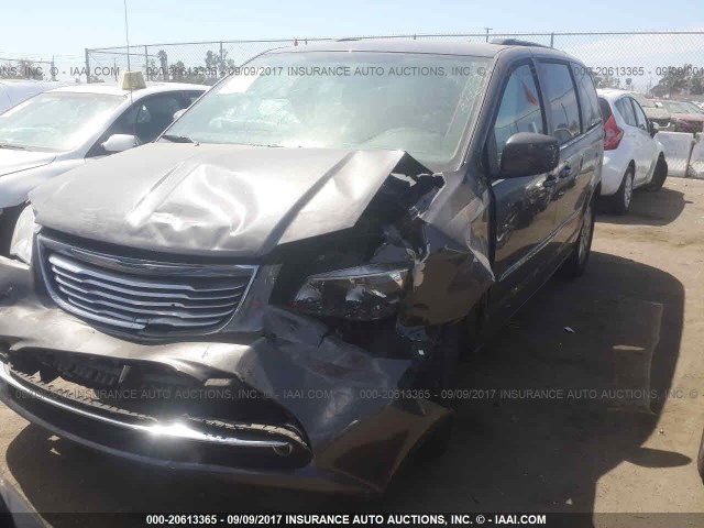 2C4RC1BG4GR127249 - 2016 CHRYSLER TOWN & COUNTRY TOURING GRAY photo 2