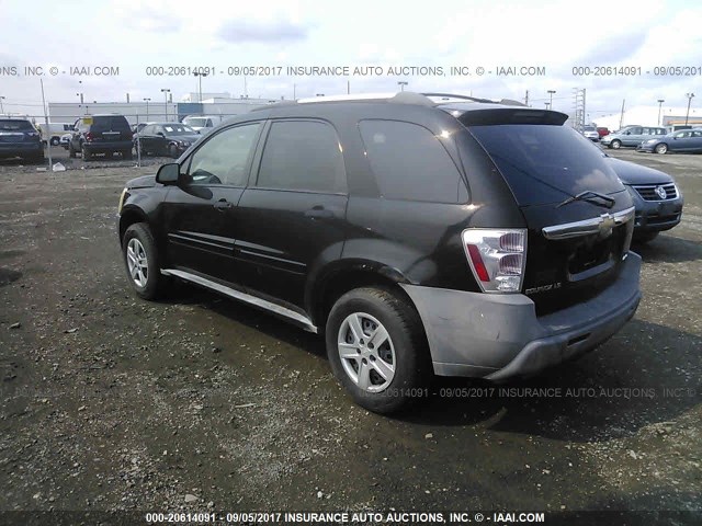 2CND123F556092589 - 2005 CHEVROLET EQUINOX LS BLACK photo 3