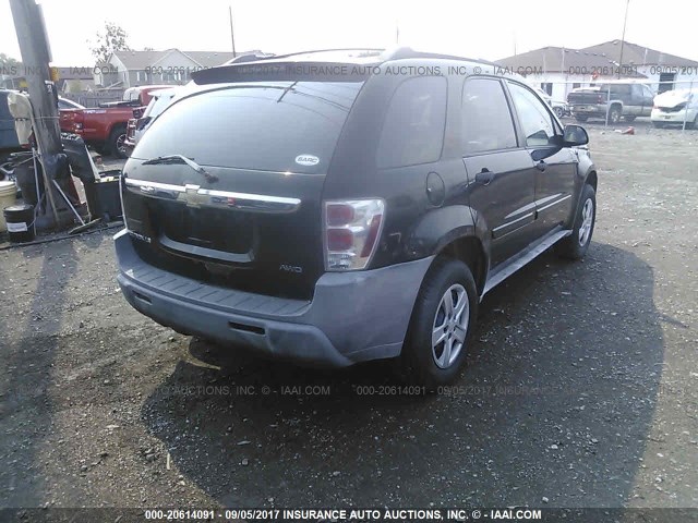 2CND123F556092589 - 2005 CHEVROLET EQUINOX LS BLACK photo 4