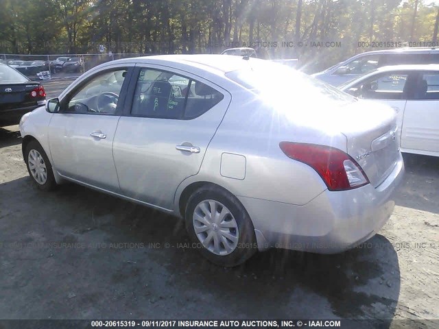 3N1CN7AP1CL830497 - 2012 NISSAN VERSA S/SV/SL SILVER photo 3