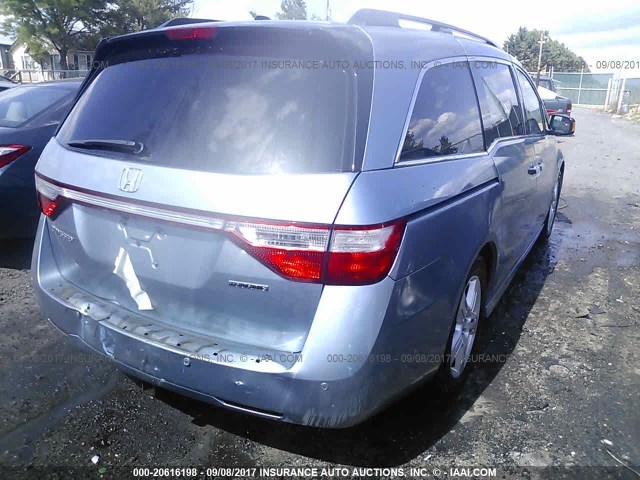 5FNRL5H94CB130626 - 2012 HONDA ODYSSEY TOURING/TOURING ELITE BLUE photo 4