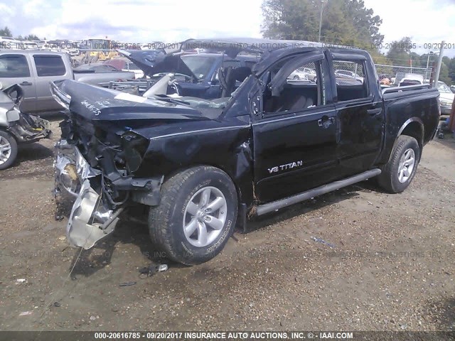 1N6BA07D28N321158 - 2008 NISSAN TITAN XE/SE/LE BLACK photo 2