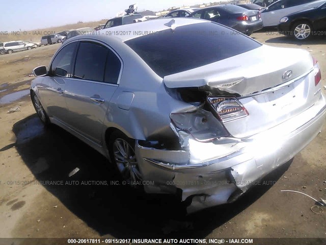 KMHGC4DD3CU183199 - 2012 HYUNDAI GENESIS 3.8L SILVER photo 3