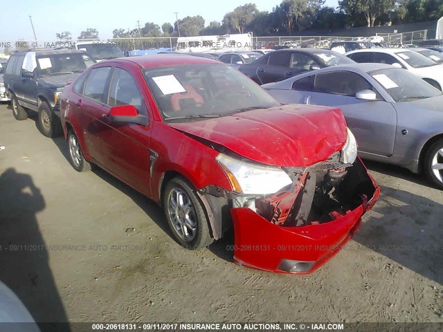 1FAHP35N28W117257 - 2008 FORD FOCUS SE/SEL/SES RED photo 1