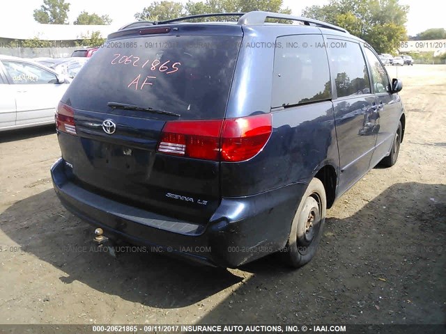 5TDZA23C65S348900 - 2005 TOYOTA SIENNA CE/LE Dark Blue photo 4