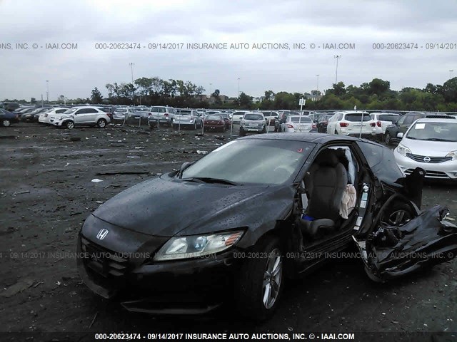 JHMZF1C45BS014217 - 2011 HONDA CR-Z BLACK photo 2