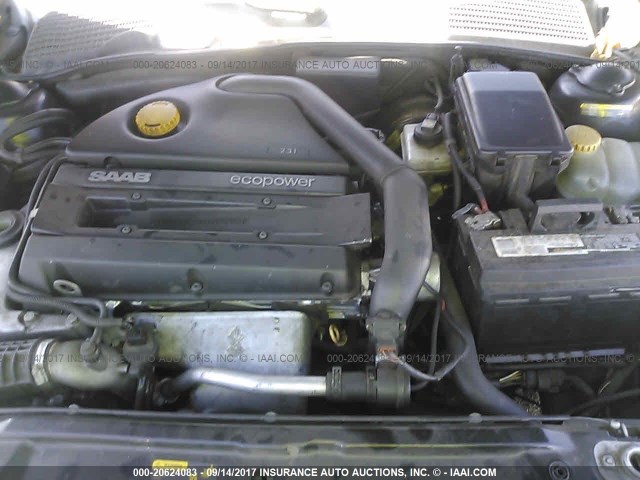 YS3ED48E213053969 - 2001 SAAB 9-5 BLACK photo 10