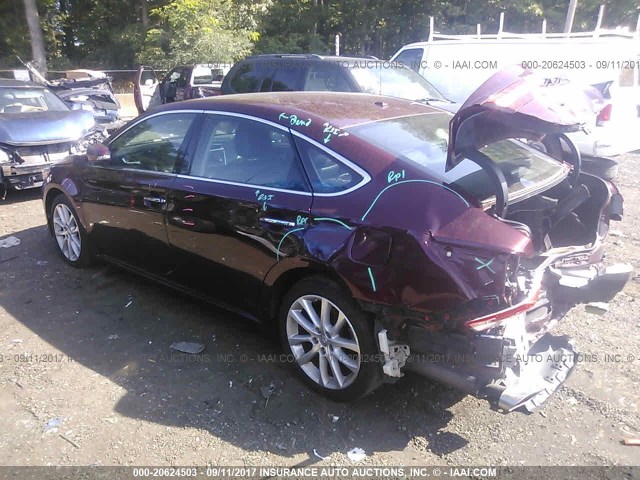 4T1BK1EB1DU062553 - 2013 TOYOTA AVALON PREMIUM/TOURING/LIMITED BURGUNDY photo 3