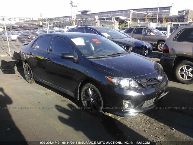 2T1BU4EEXDC112678 - 2013 TOYOTA COROLLA S/LE BLACK photo 1