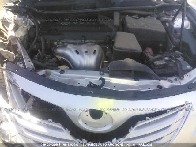 4T1BE46K38U224504 - 2008 TOYOTA CAMRY CE/LE/XLE/SE SILVER photo 10