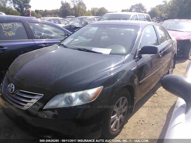 4T1BB46K88U042161 - 2008 TOYOTA CAMRY HYBRID BLACK photo 2