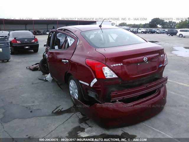 3N1CN7AP8CL925705 - 2012 NISSAN VERSA S/SV/SL RED photo 3