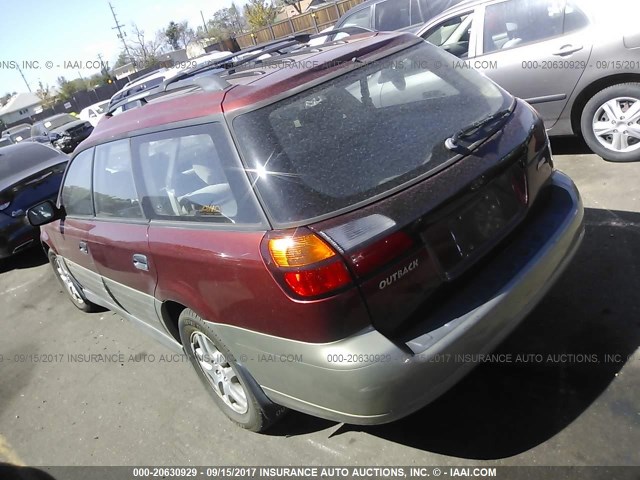 4S3BH675026645138 - 2002 SUBARU LEGACY OUTBACK AWP 勃艮第红 照片 3
