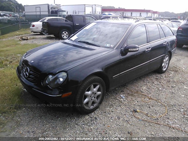 WDBRH64J92F147132 - 2002 MERCEDES-BENZ C 320 BLACK photo 2