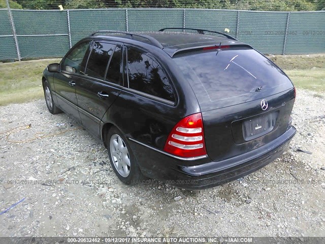 WDBRH64J92F147132 - 2002 MERCEDES-BENZ C 320 BLACK photo 3