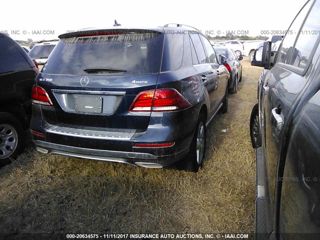 4JGDA5HB3HA828305 - 2017 MERCEDES-BENZ GLE 350 4MATIC BLUE photo 4