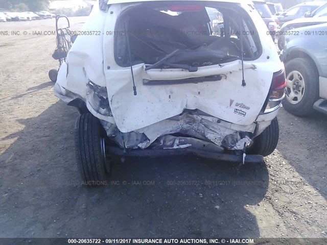 5Y2SL63815Z473168 - 2005 PONTIAC VIBE WHITE photo 6