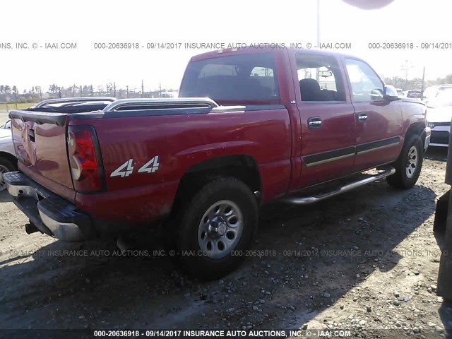 2GCEK13V271127649 - 2007 CHEVROLET SILVERADO K1500 CREW CAB RED photo 4