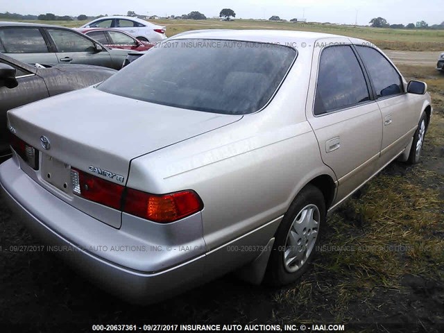 4T1BG22K01U070389 - 2001 TOYOTA CAMRY CE/LE/XLE GOLD photo 4