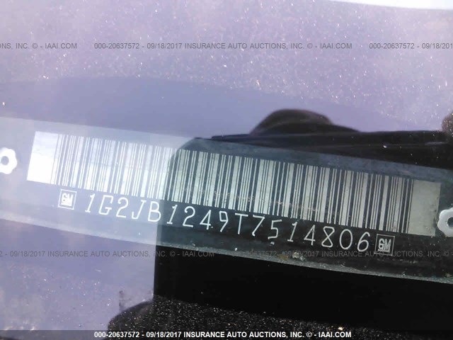 1G2JB1249T7514806 - 1996 PONTIAC SUNFIRE SE TEAL photo 9