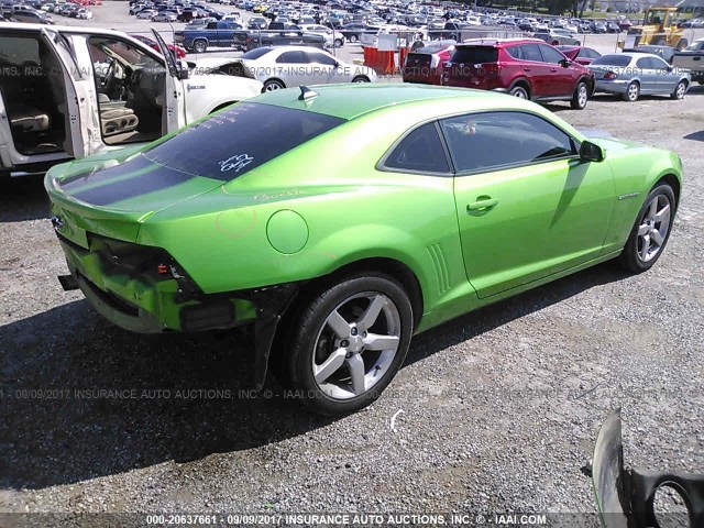 2G1FB1EV9A9207422 - 2010 CHEVROLET CAMARO LT GREEN photo 4