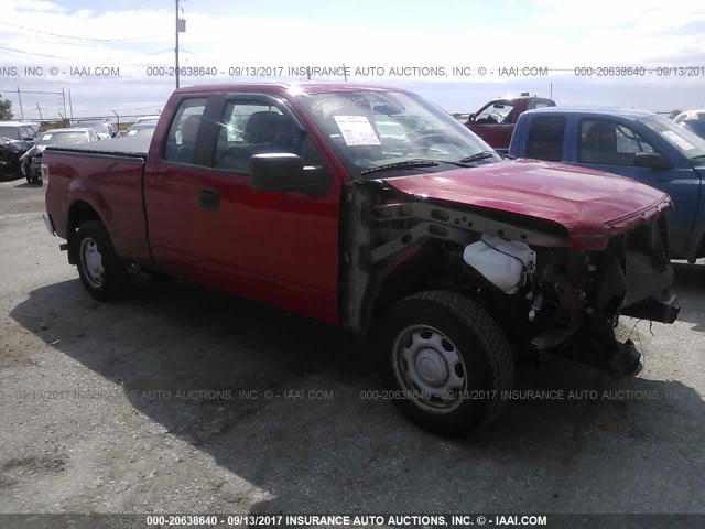 1FTEX1CWXAFA12145 - 2010 FORD F150 SUPER CAB RED photo 1