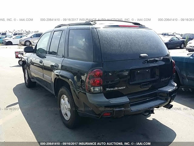 1GNDS13S532293666 - 2003 CHEVROLET TRAILBLAZER  BLACK photo 3