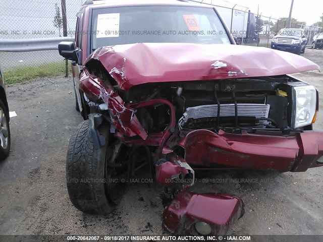 1J8HG48N26C245310 - 2006 JEEP COMMANDER RED photo 6