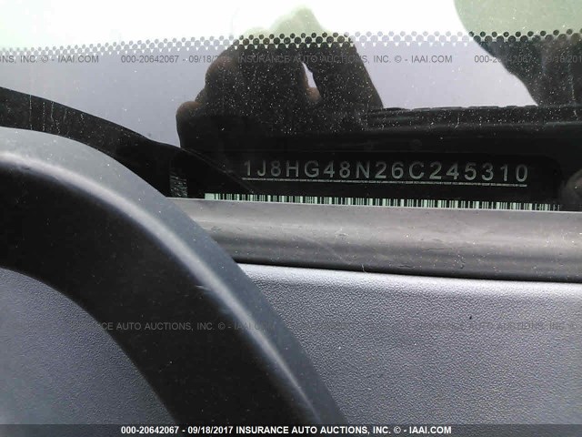 1J8HG48N26C245310 - 2006 JEEP COMMANDER RED photo 9