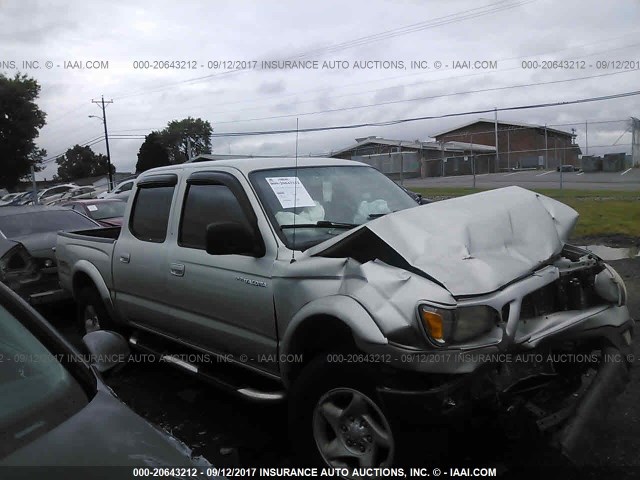 5TEGN92N71Z874926 - 2001 TOYOTA TACOMA DOUBLE CAB PRERUNNER SILVER photo 1