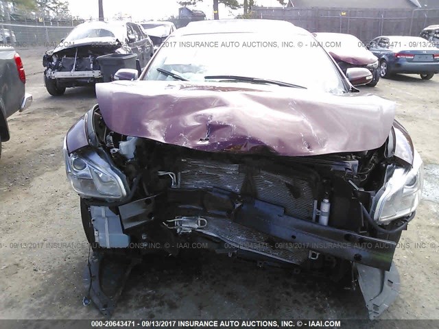 1N4AA5AP4DC847060 - 2013 NISSAN MAXIMA S/SV RED photo 6