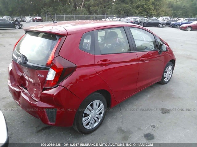JHMGK5H59GX005722 - 2016 HONDA FIT LX Rouge photo 4