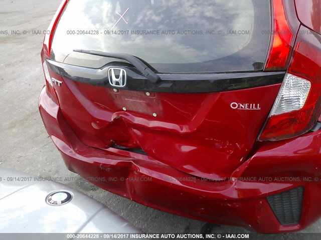 JHMGK5H59GX005722 - 2016 HONDA FIT LX Rouge photo 6